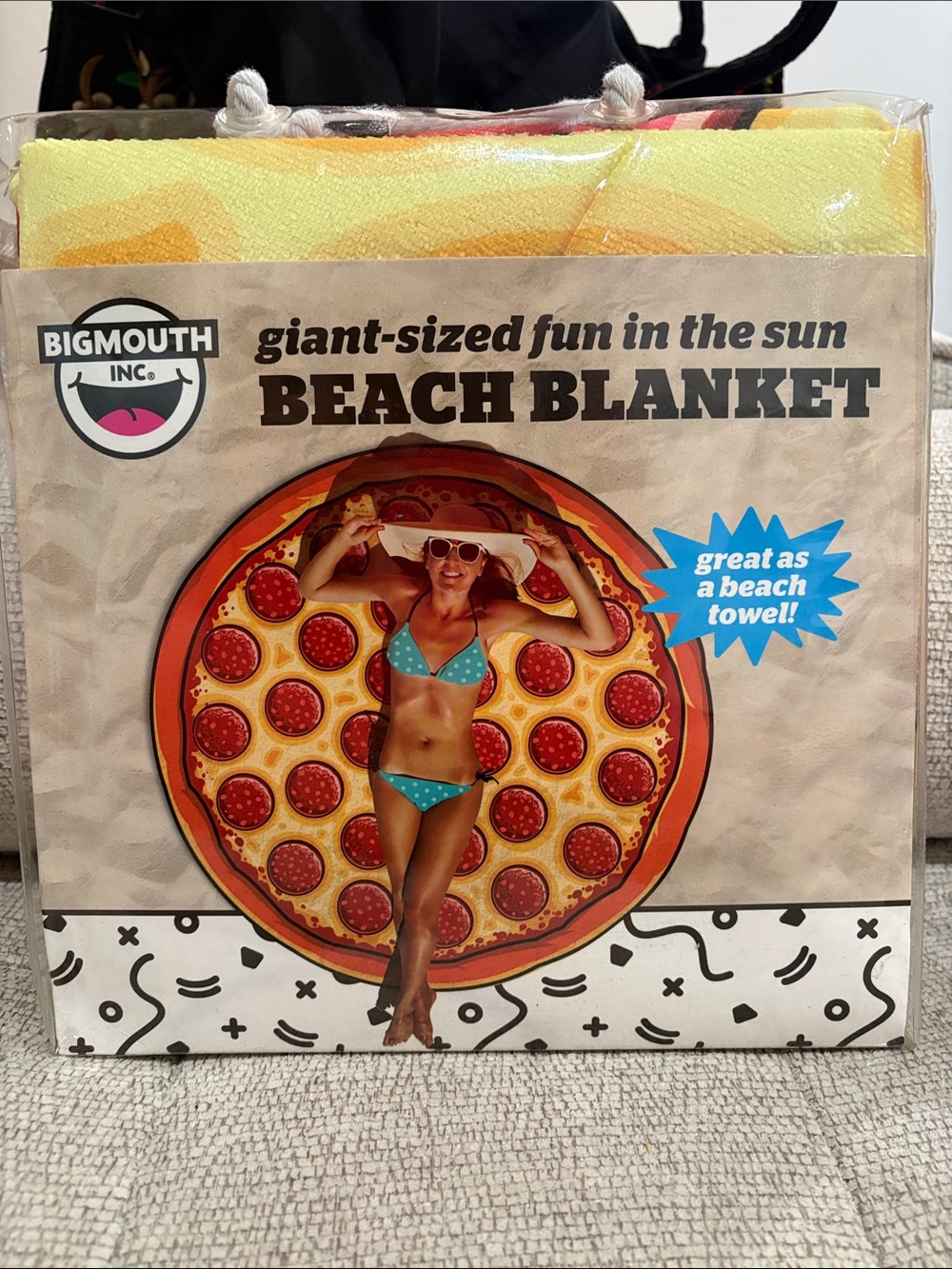 BigMouth Inc. Giant Pizza Beach Blanket - Yellow/Red/Orange